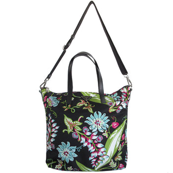 Prada Prada Tote Bag Shoulder Nylon Leather Black Multicolor Silver