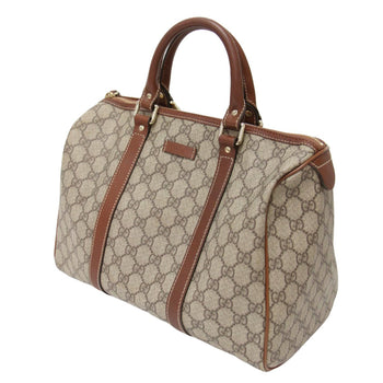 Gucci Gg Supreme Handbag In Brown Leather And Pvc For Women