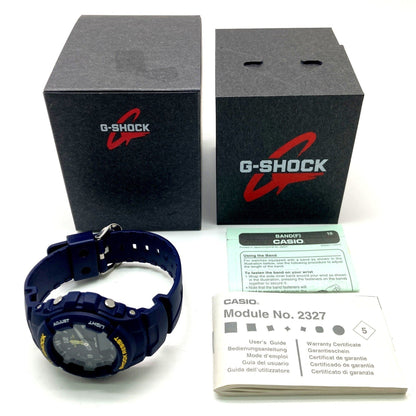 G-Shock Casio G-100-2Bm Navy Blue Watch With Shock Absorbing Curve