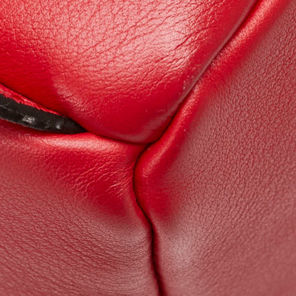 Fendi Studded Chain Backpack 8Bz038 Red Leather