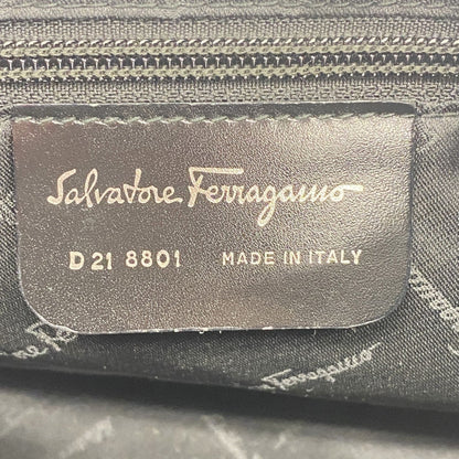Salvatore Ferragamo Vara Shoulder Bag In Black Nylon