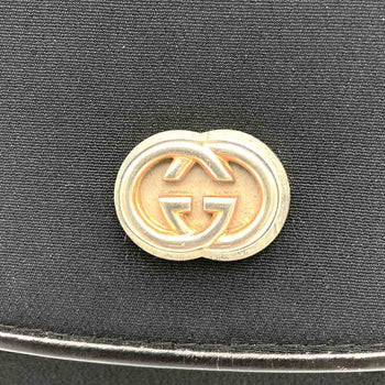 Gucci Gucci Handbag Chain Bag Canvas Black Shoulder