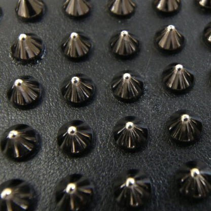 Christian Louboutin Round Long Wallet Panettone 1175099 Black Leather Zip Spike Studs