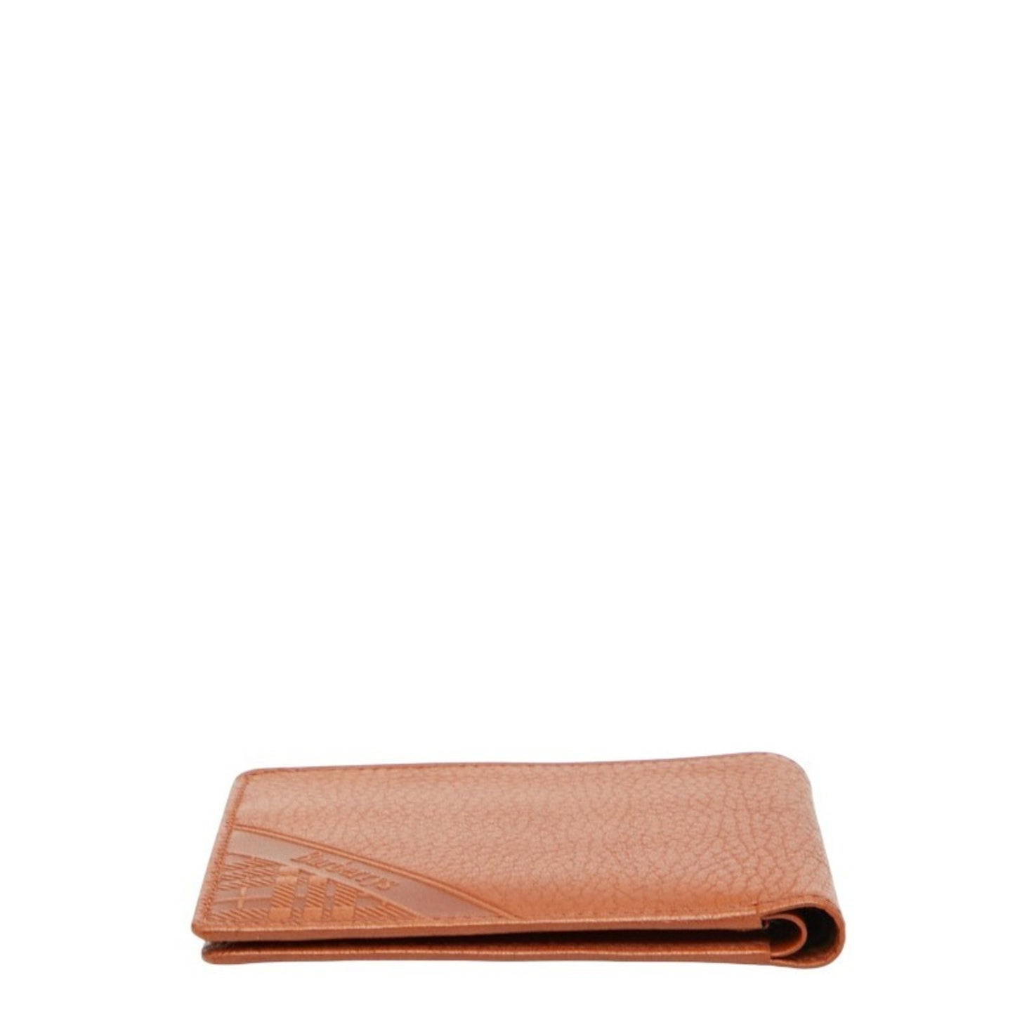 Burberry Nova Check Logo Bifold Wallet Brown Leather