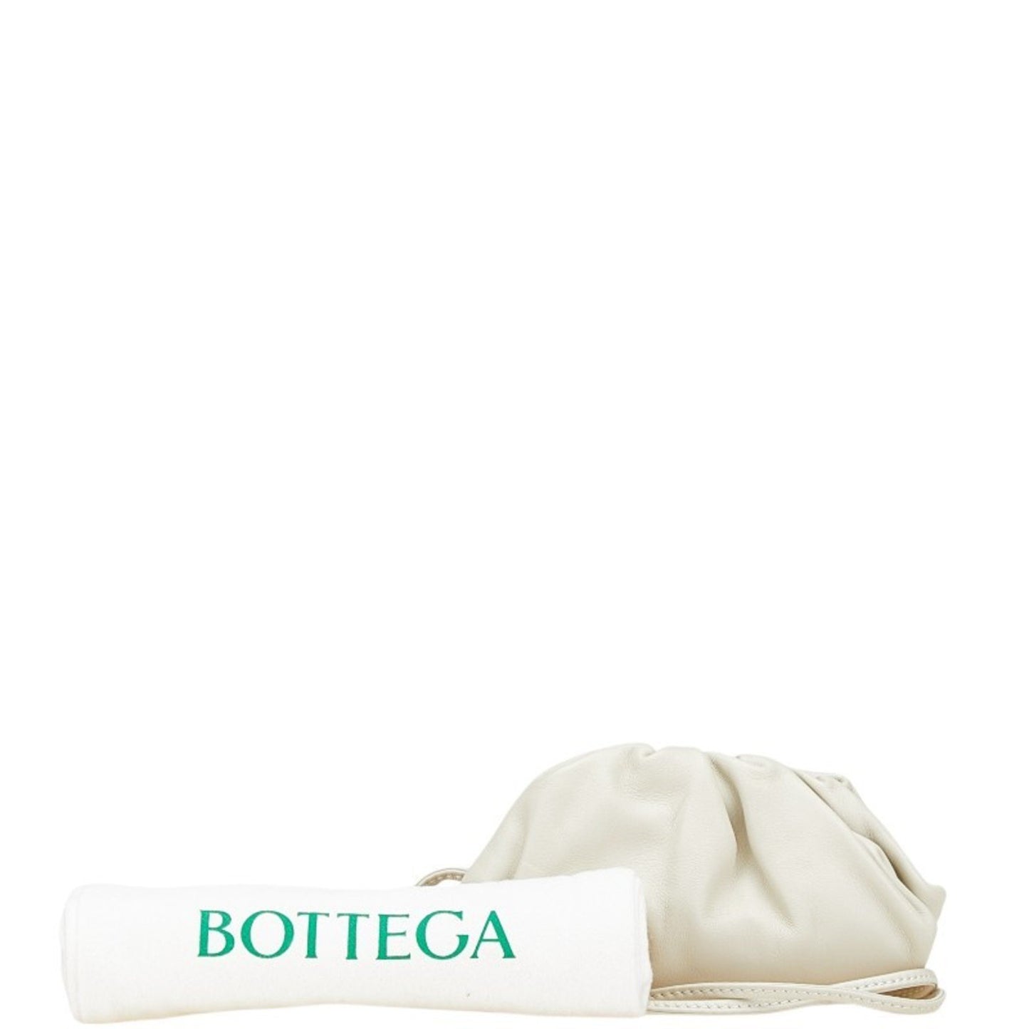 Bottega Veneta Mini The Pouch Shoulder Bag In Ivory Leather