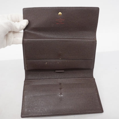 Louis Vuitton Tri-Fold Long Wallet Damier Porte Tresor International Ebene N61215
