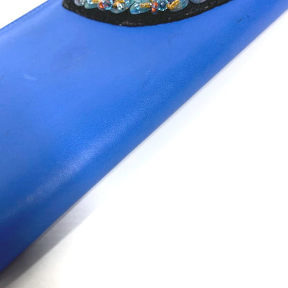 Christian Dior Long Wallet Zip Around Long Wallet Blue Black