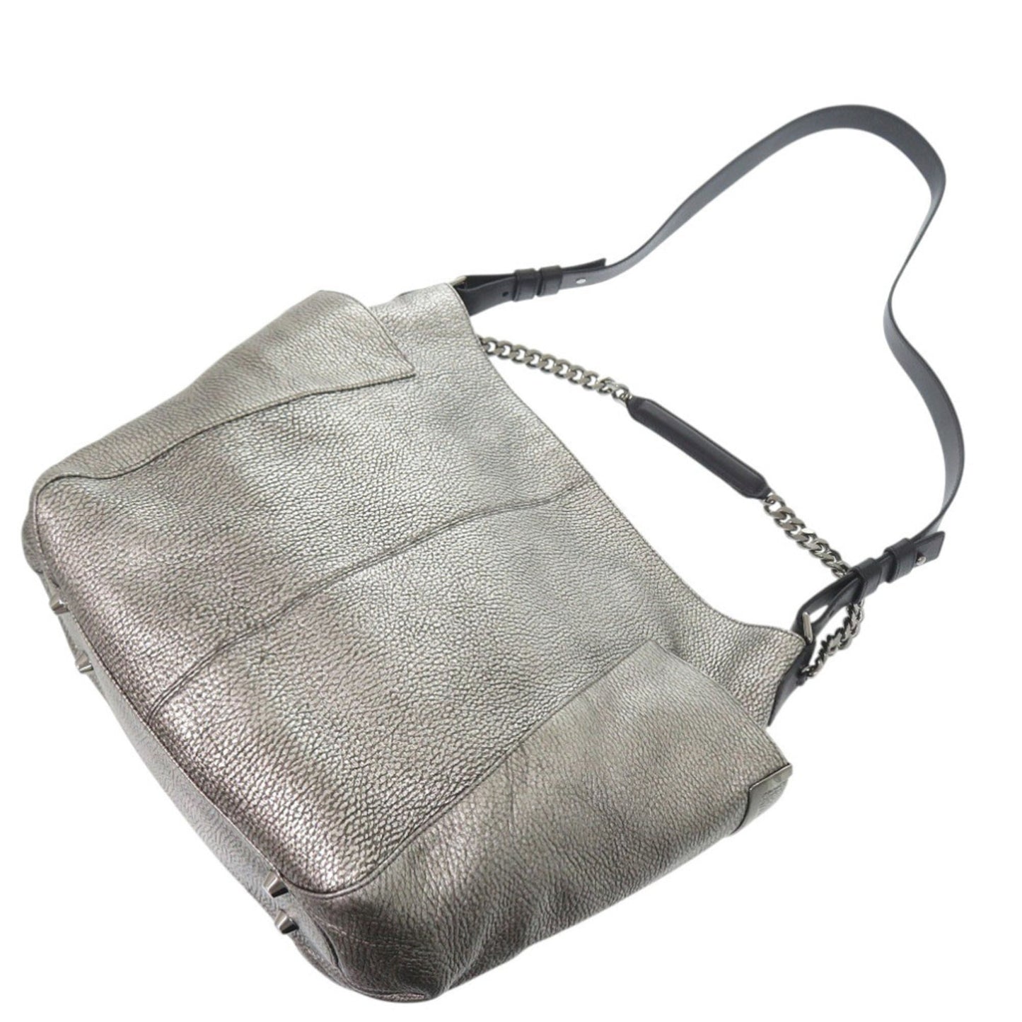 Jimmy Choo Leather Silver Shoulder Bag 0639 Jimmy Choo