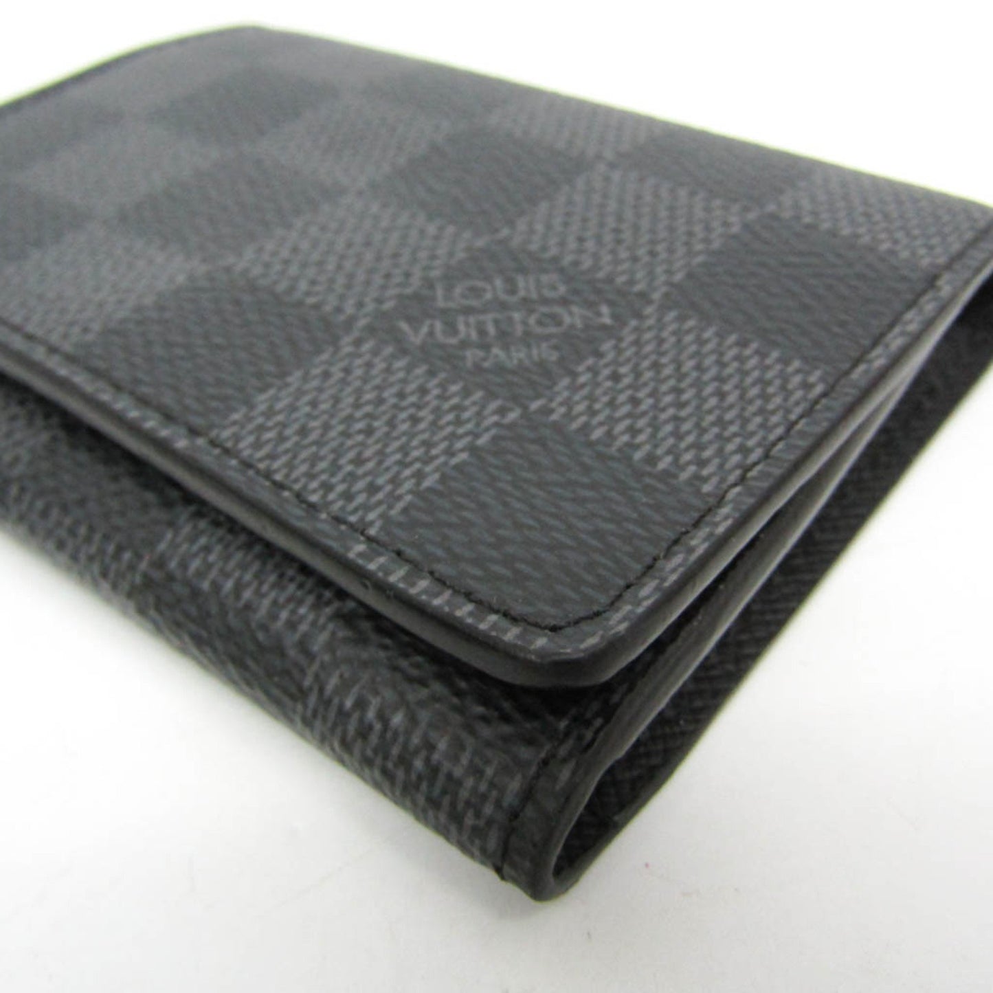 Louis Vuitton Envelope Business Card Holder N63338 Damier Graphite Business Card Case Black