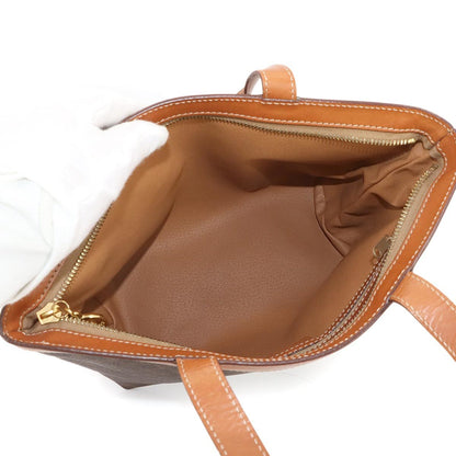 Celine Macadam Handbag In Brown Pvc Leather