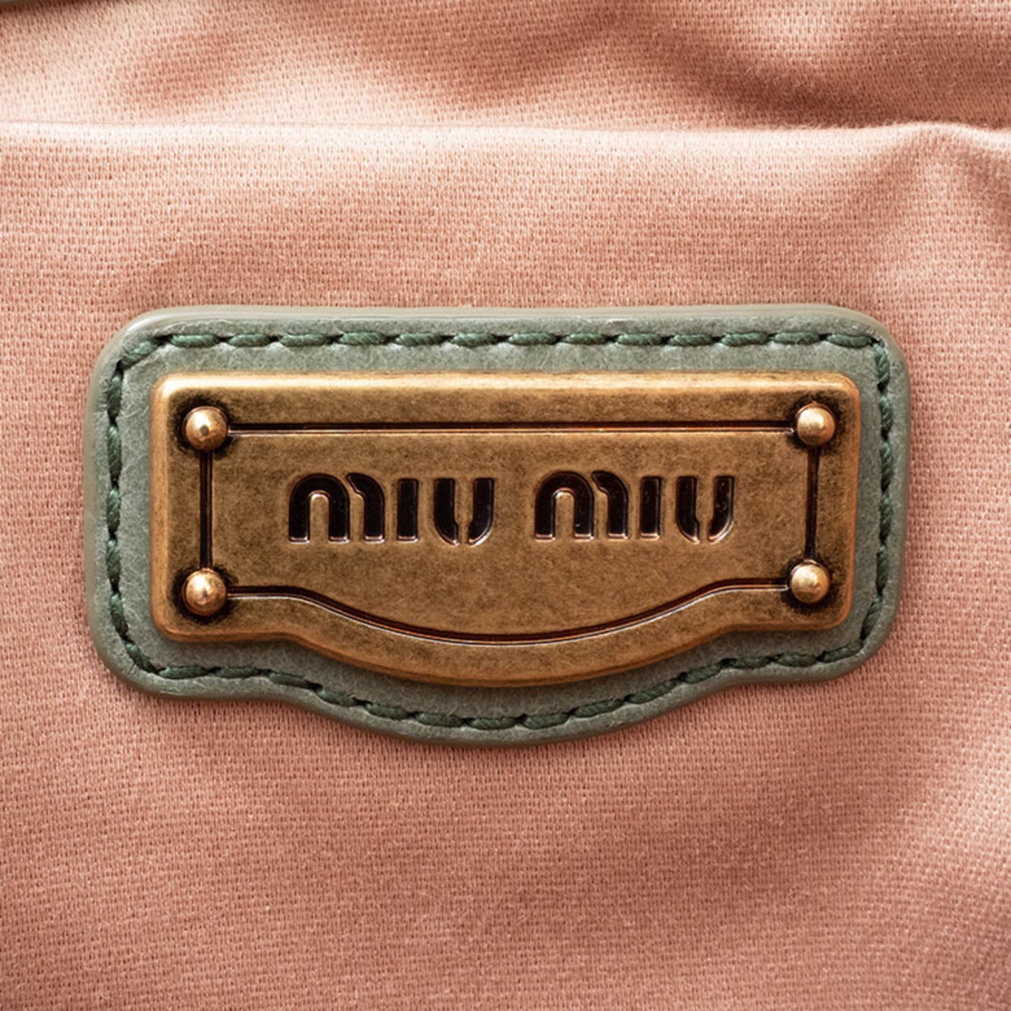 Miu Miu Miu Vitello Shine Handbag Rl0043 Leather Green
