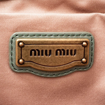 Miu Miu Miu Vitello Shine Handbag Rl0043 Leather Green