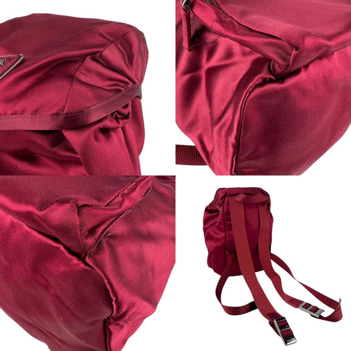 Prada Satin Burgundy Backpack