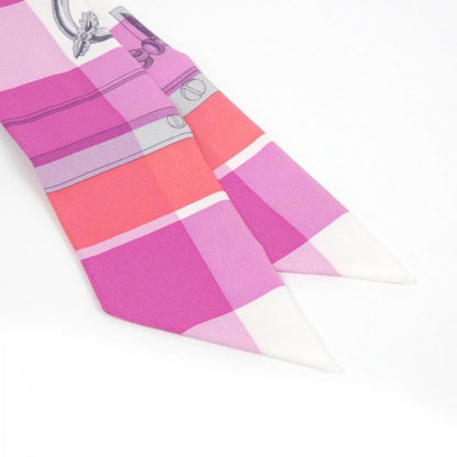 Hermes Mors Et Gourmettes Vichy Twilly Scarf 063206S