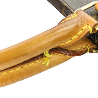 Louis Vuitton Monogram Sac Plat Handbag Tote Bag M51140 Brown