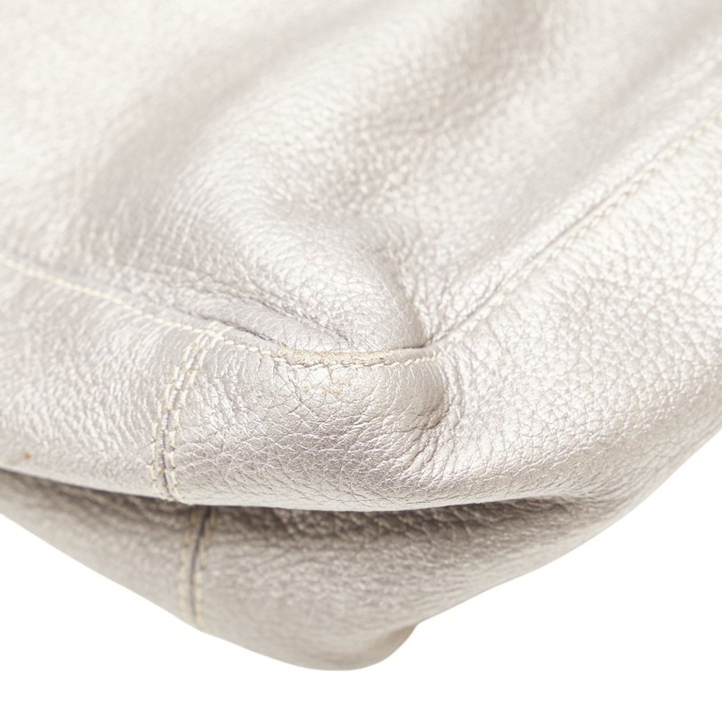 Fendi One-Shoulder Bag Gray Leather