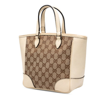 Gucci Gg Canvas Handbag/Shoulder Bag 2Way 449241 Beige Ivory Leather