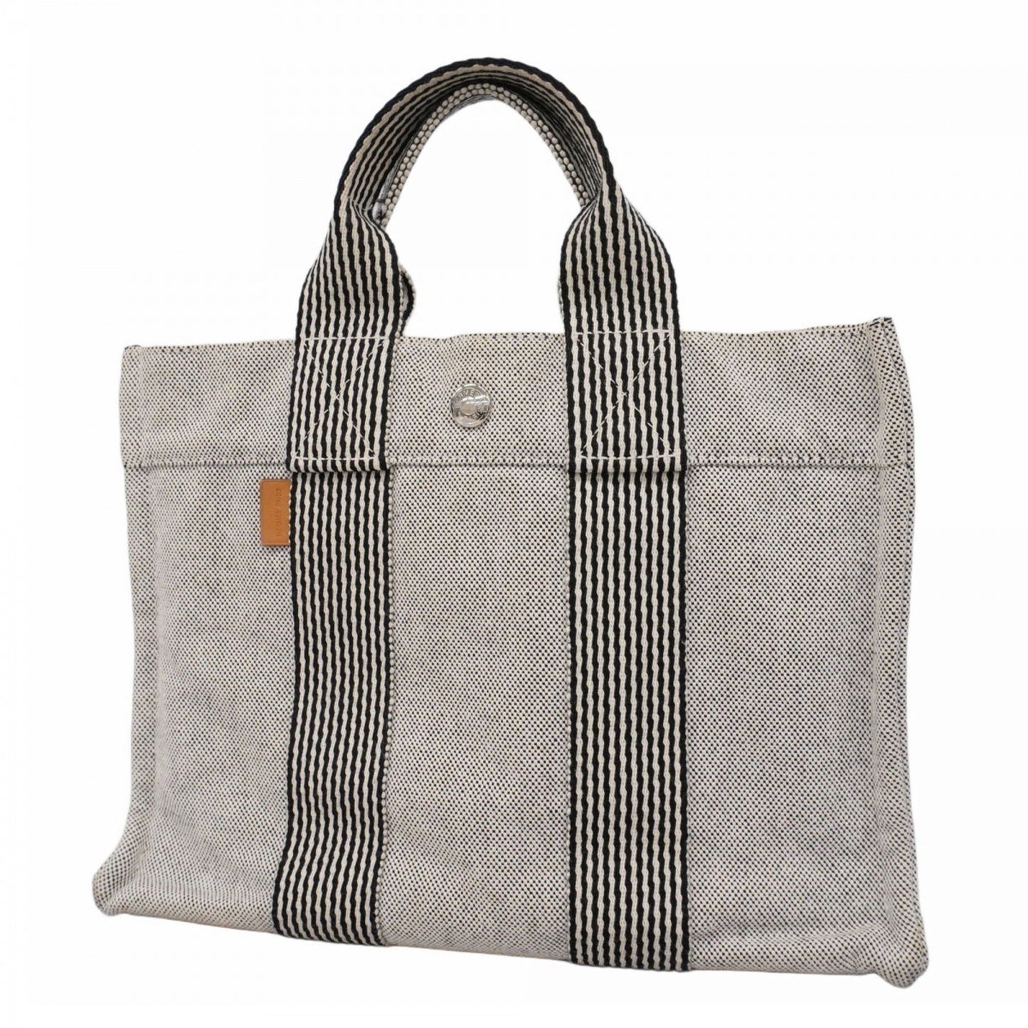 Hermes Herms New Foule Tote Pm Canvas Bag In Gray And Black For Women