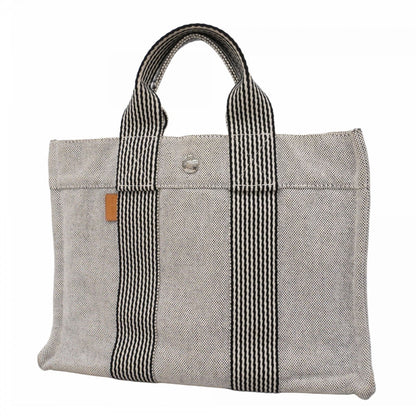 Hermes Herms New Foule Tote Pm Canvas Bag In Gray And Black For Women