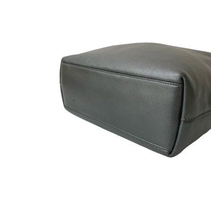 Christian Dior Maris Pearl Handle Leather Handbag Mini Tote Bag Gray 81480