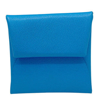 Hermes Bastia Blue Chevre B Stamp 2023 Wallet/Coin Case Coin Purse Leather Goods
