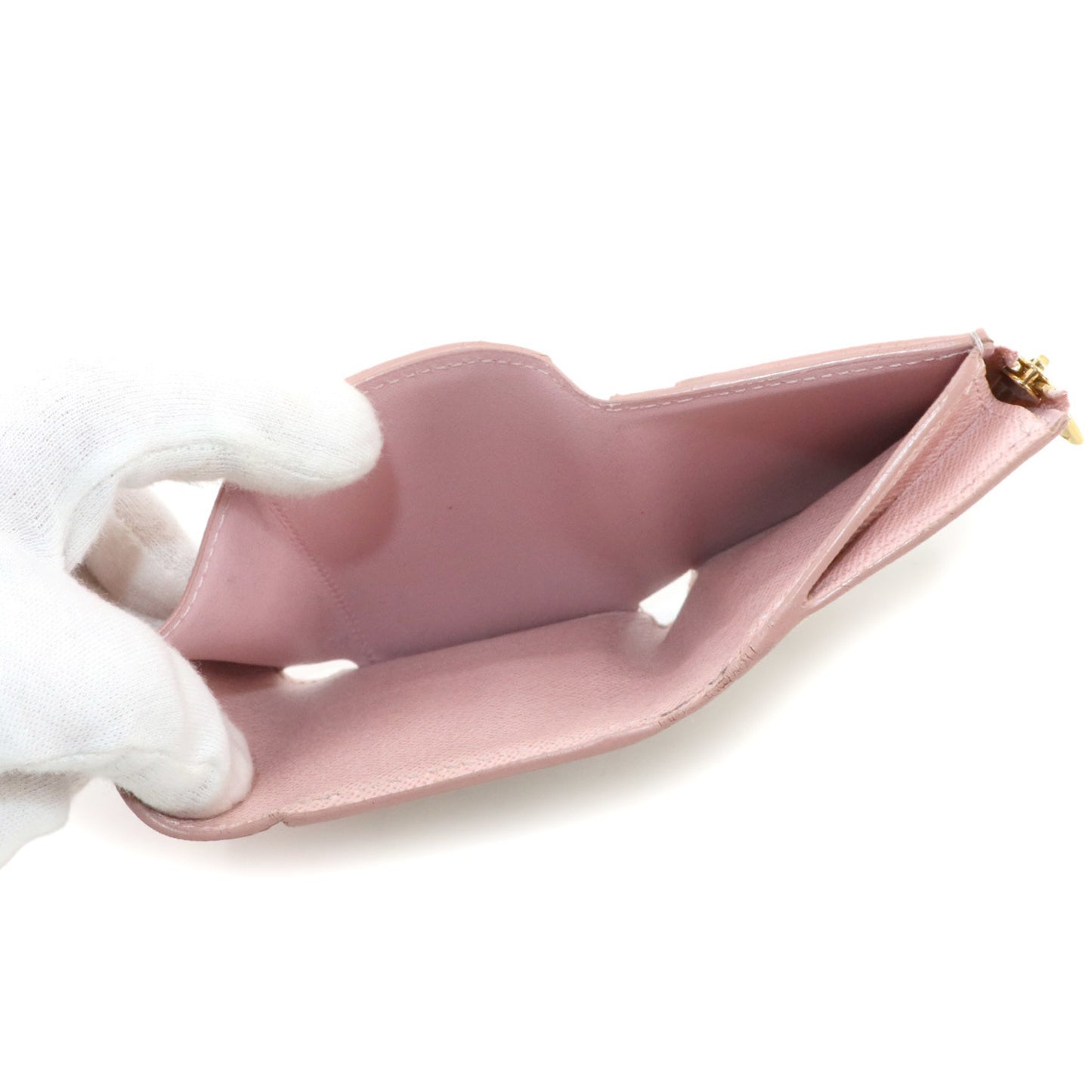 Louis Vuitton Damier Azur Portefeuille Zoe Tri-Fold Wallet In Rose Ballerine