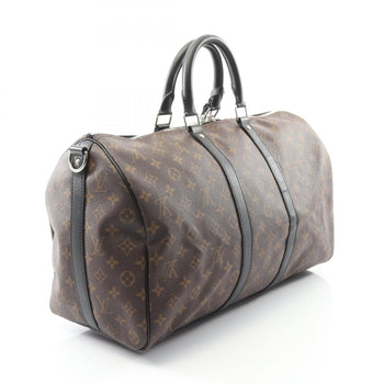 Louis Vuitton Keepall Bandouliere 45 Monogram Macassar Boston Bag
