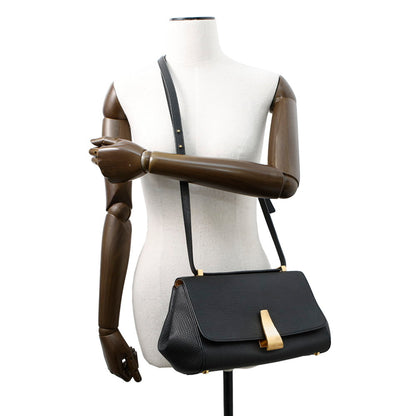 Bottega Veneta Angle Palmellato Leather Shoulder Bag 576143 Bottega Veneta Black