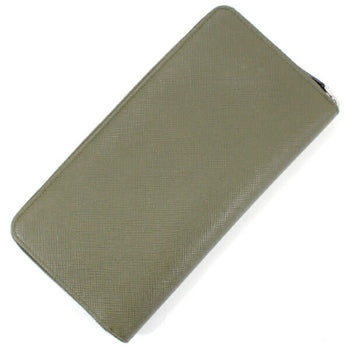 Prada Khaki Saffiano Long Wallet