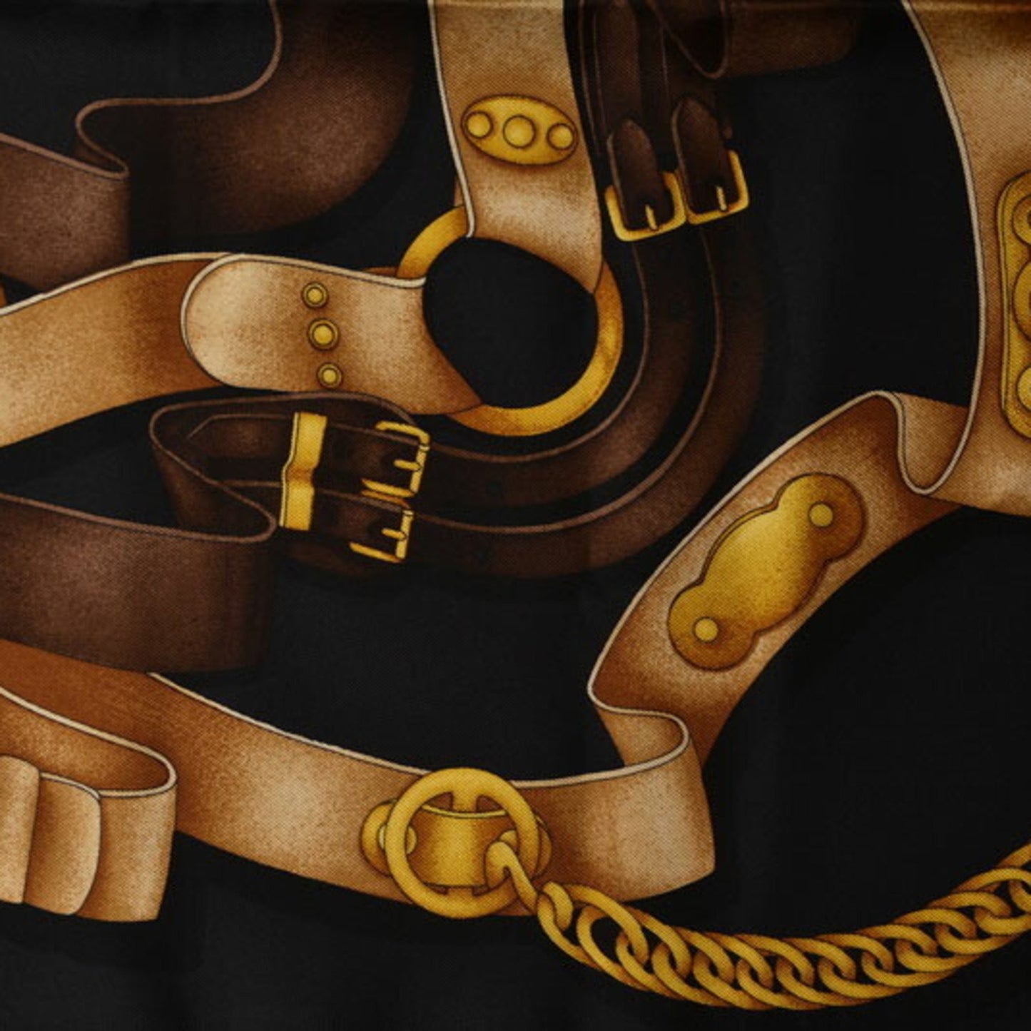 Gucci Scarf Muffler Gucci Large Belt Motif Black Multi
