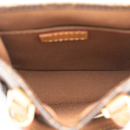 Louis Vuitton Monogram Petite Sac Plat Handbag/Shoulder Bag 2Way M81295 Brown Leather