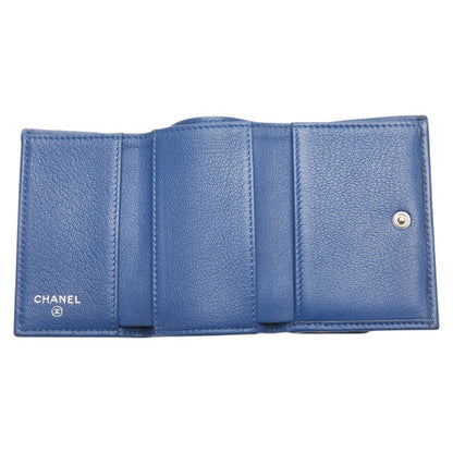 Chanel Coco Mark Lucky Flower Tri-Fold Wallet