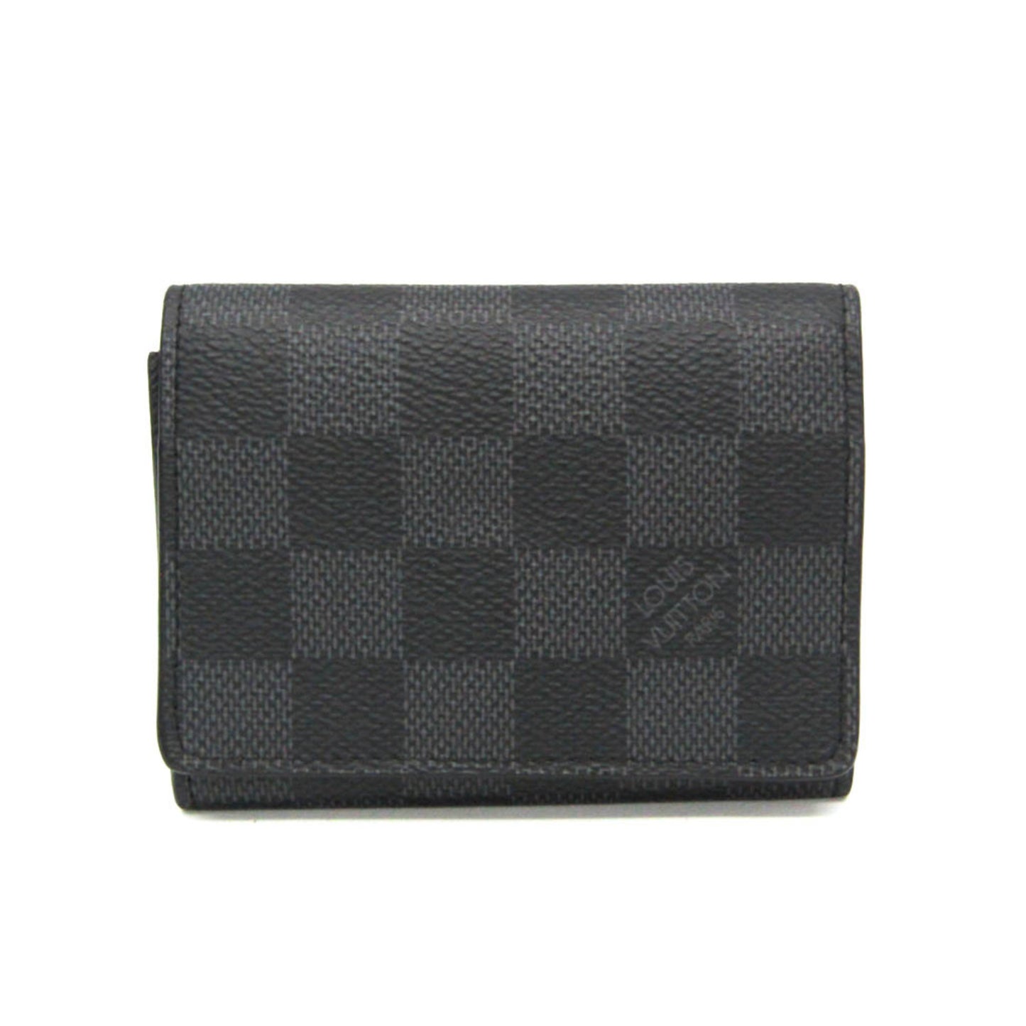 Louis Vuitton Envelope Business Card Holder N63338 Damier Graphite Business Card Case Black