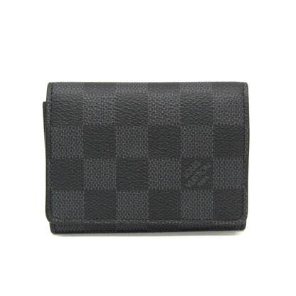Louis Vuitton Envelope Business Card Holder N63338 Damier Graphite Business Card Case Black