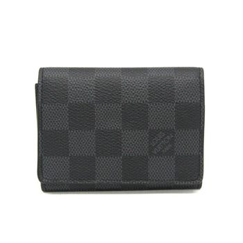 Louis Vuitton Envelope Business Card Holder N63338 Damier Graphite Business Card Case Black