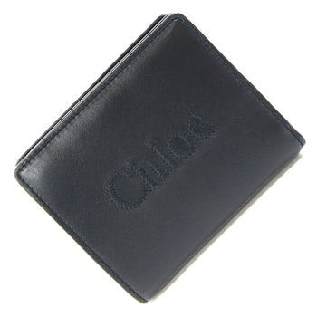 Chlo Chloe Sense Bifold Wallet Chc23Sp867 Black Leather Mini