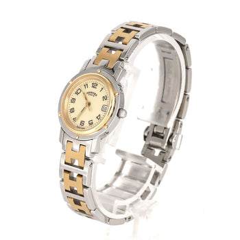 Herms Clipper Two-Tone Cl4.220 Ssxgp Quartz Watch