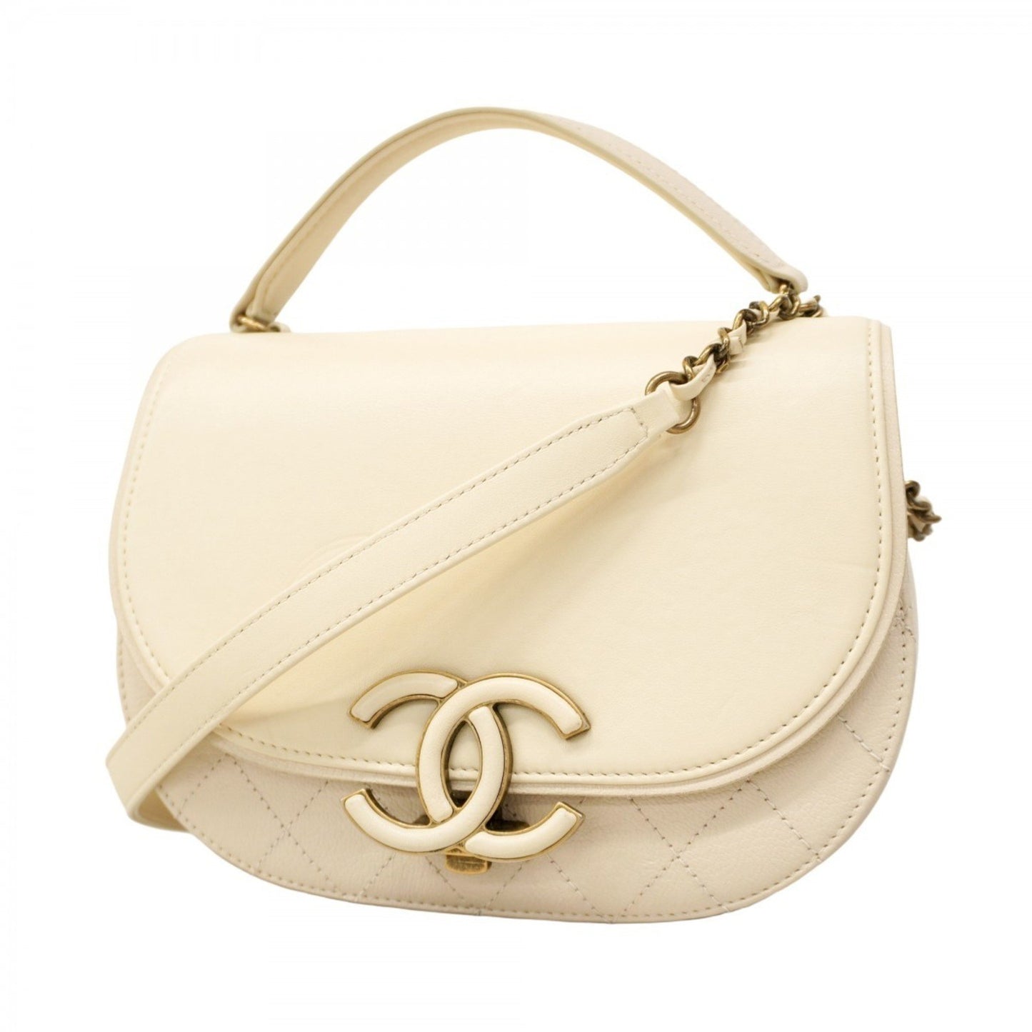 Chanel Matelasse Chain Leather Handbag