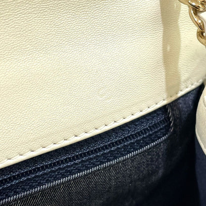 Chanel Cc Coco Mark Flap Pochette Bag Chain Shoulder Leather Tweed