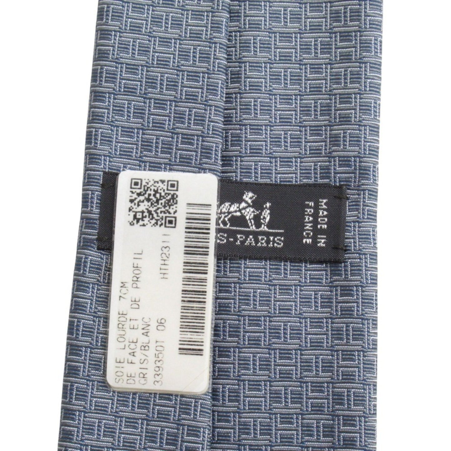 Hermes De Face Et De Profile Regular Tie With H Logo