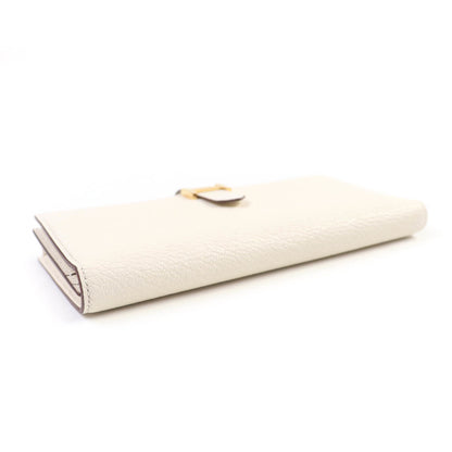 Hermes Bearn Soufflet Nata Chevre Long Wallet With Gold Hardware