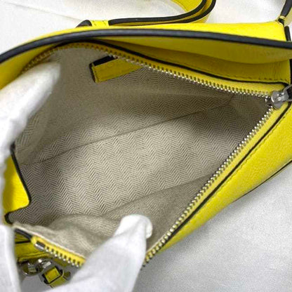 Loewe Body Bag Bum Yellow Puzzle B510Vg89X02 F-20616 Crossbody Leather Waist Pouch Compact Belt