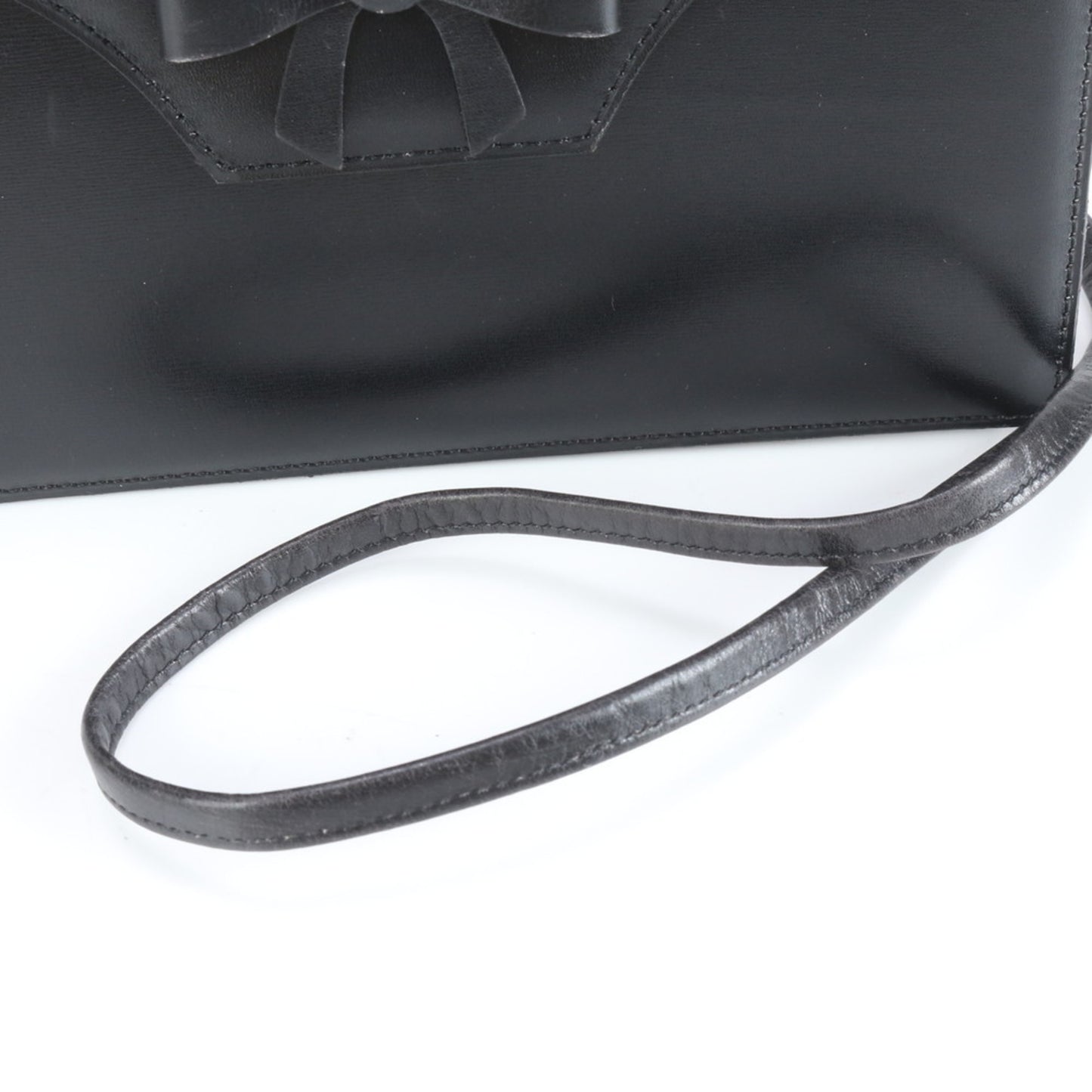 Christian Dior Ribbon Leather Shoulder Bag Crossbody