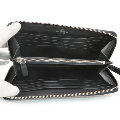 Valentino Garavani Vltn Round Long Wallet In Leather