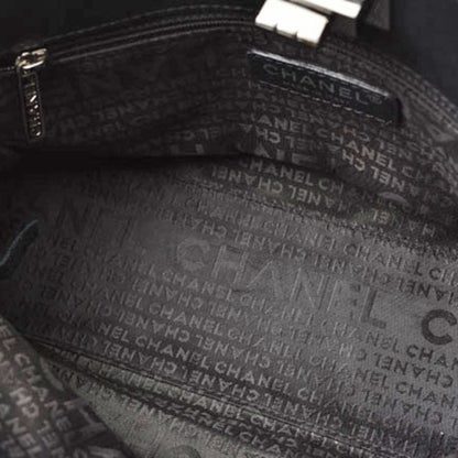 Chanel Tote Bag Chain Patent Leather Quilted Stitch Black