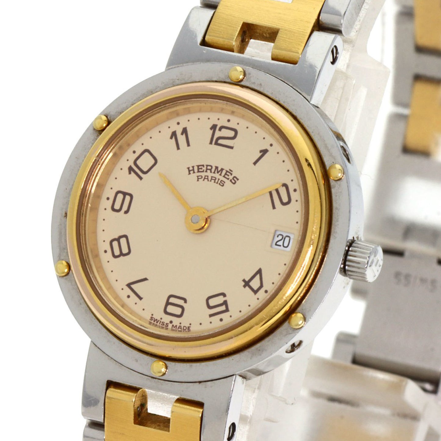 Hermes Clipper Old Buckle Watch Stainless Steel Ssxgp