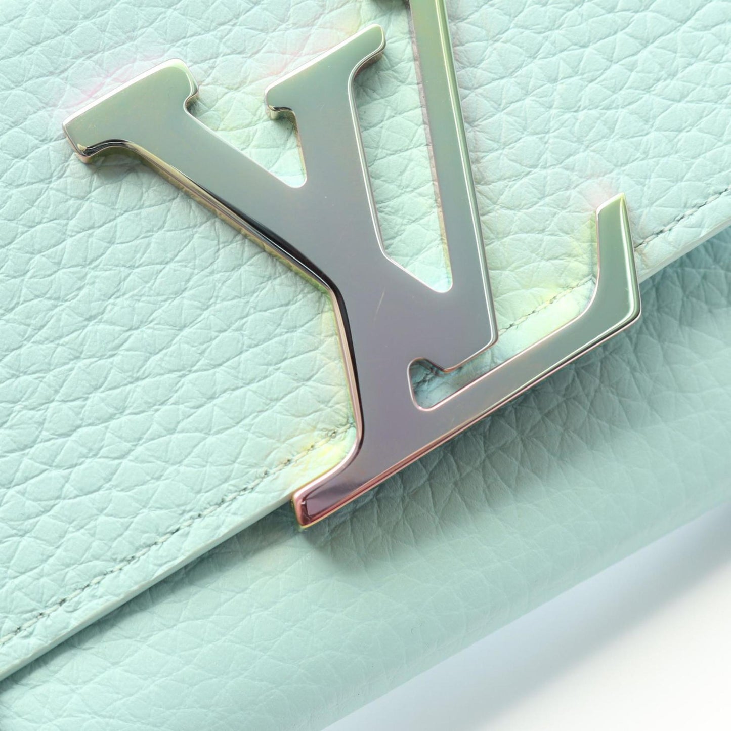 Louis Vuitton Capucines Portefeuille Compact Blue Topaz Tri-Fold Wallet
