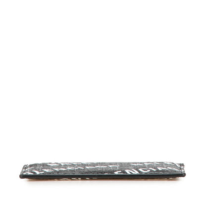 Balenciaga Logo Card Case/Pass Case 594309 Black/White Pvc