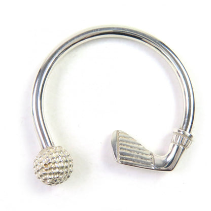 Tiffany & Co. Tiffany Sv925 Golf Motif Key Ring Keychain Silver Weight 9.15G