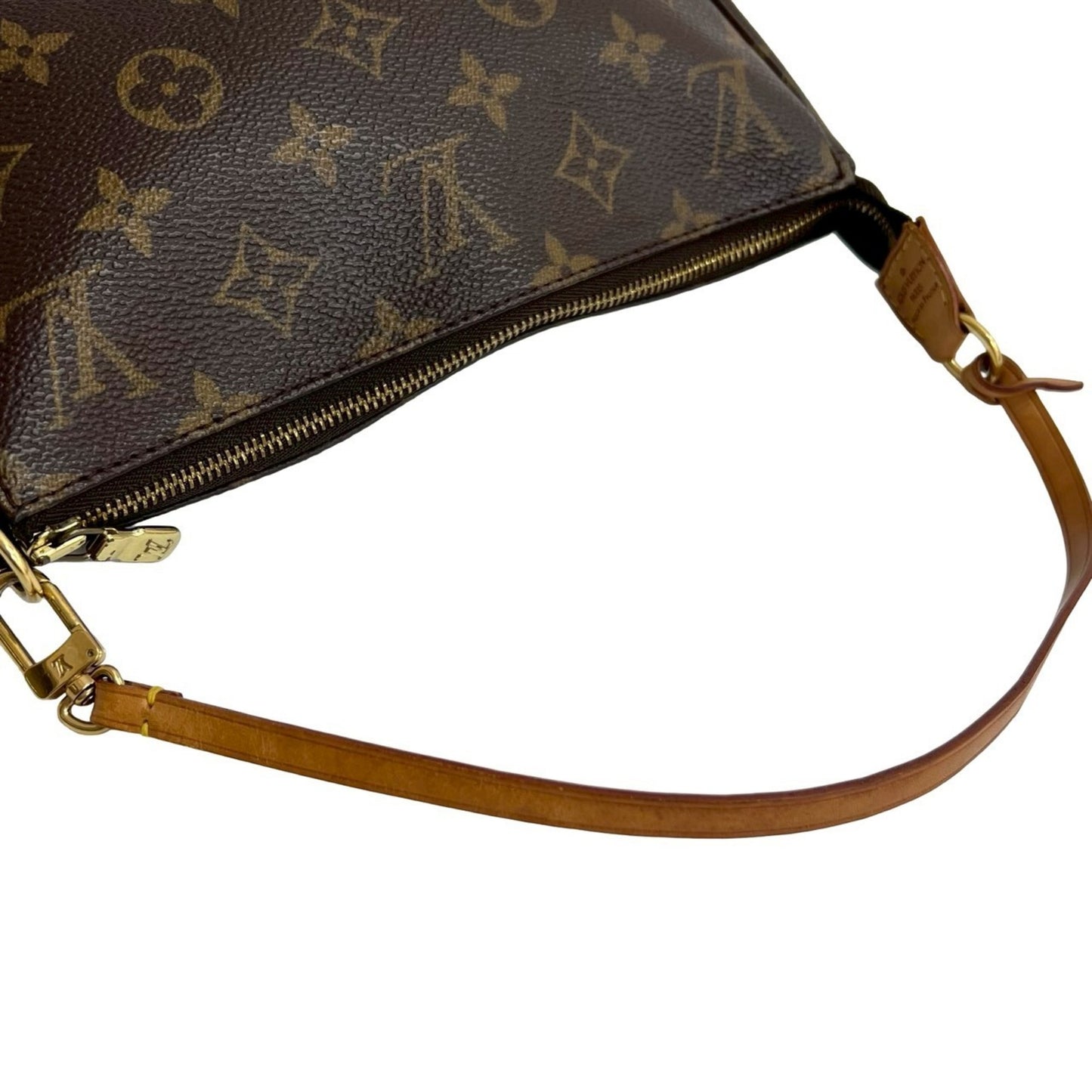 Louis Vuitton Pochette Accessoires Monogram Leather Mini Handbag Pouch Brown 37571
